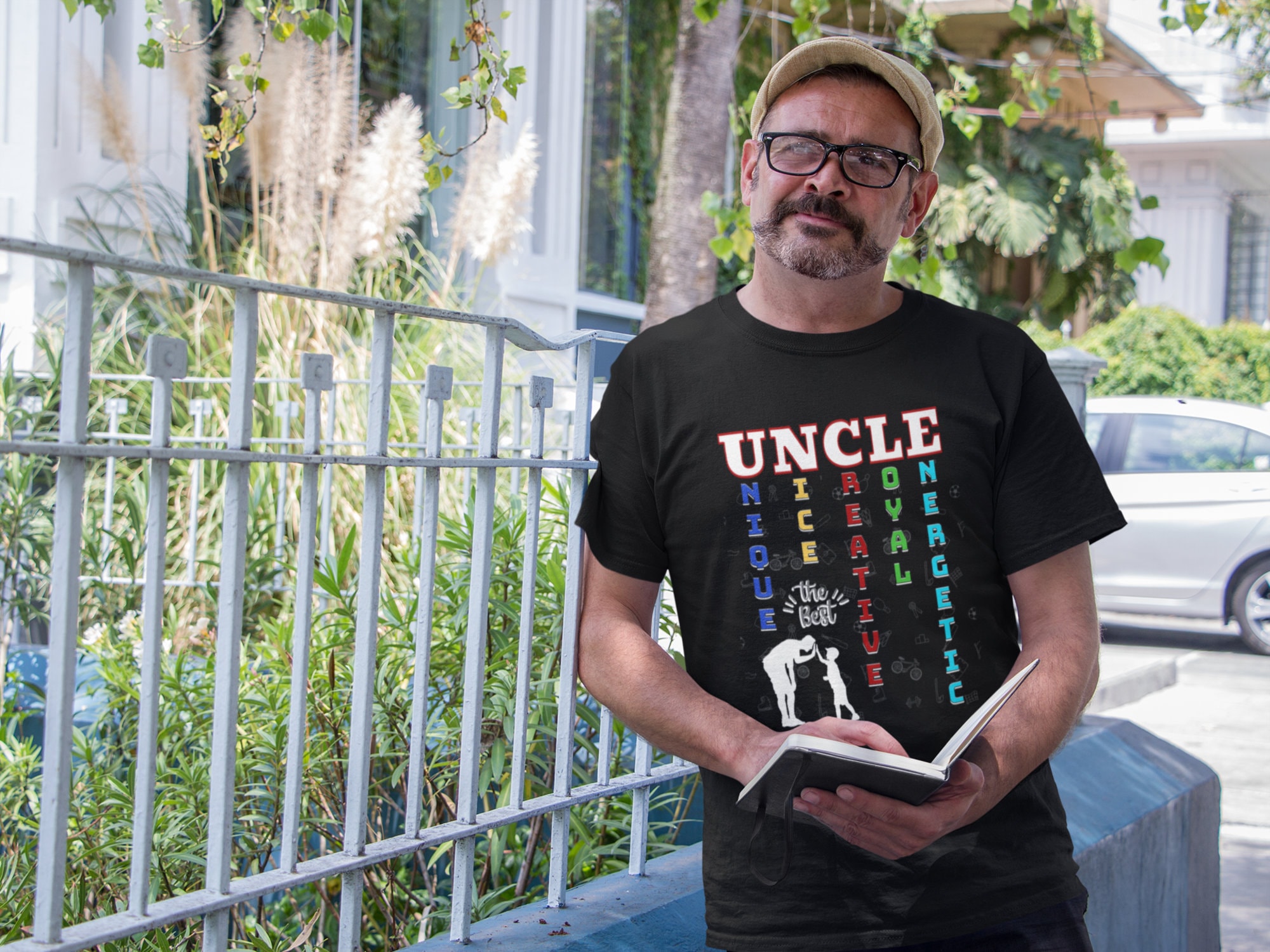 Color Lettering Design T-shirt for a Uncle, T-shirt With