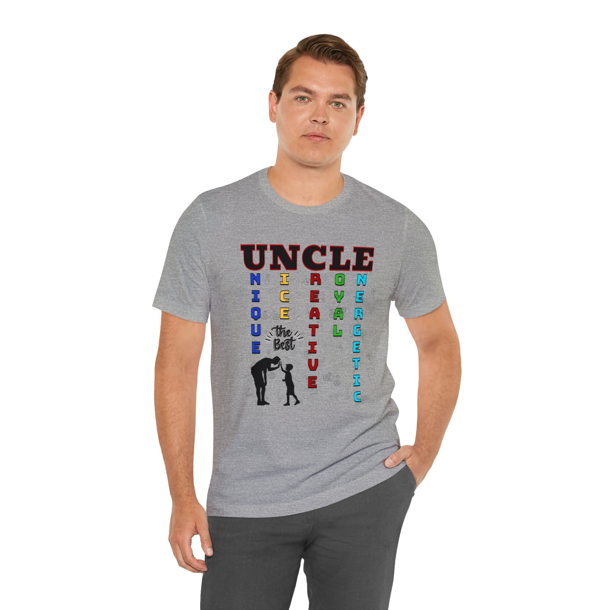 Color Lettering Design T-shirt for a Uncle, T-shirt With