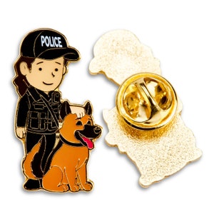 女性警察犬ハンドラーピンバッジ