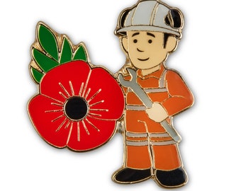 Eisenbahn Wartung Poppy Pin Anstecker