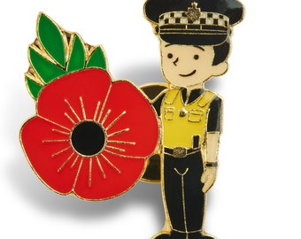 Polizist Poppy Pin Anstecker