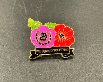 We served together Animals enamel NEW pin badge 2023 purple poppy
