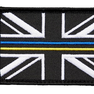 Thin Yellow and Blue Line Velcro Patch - HM Coastguard - 2 sizes