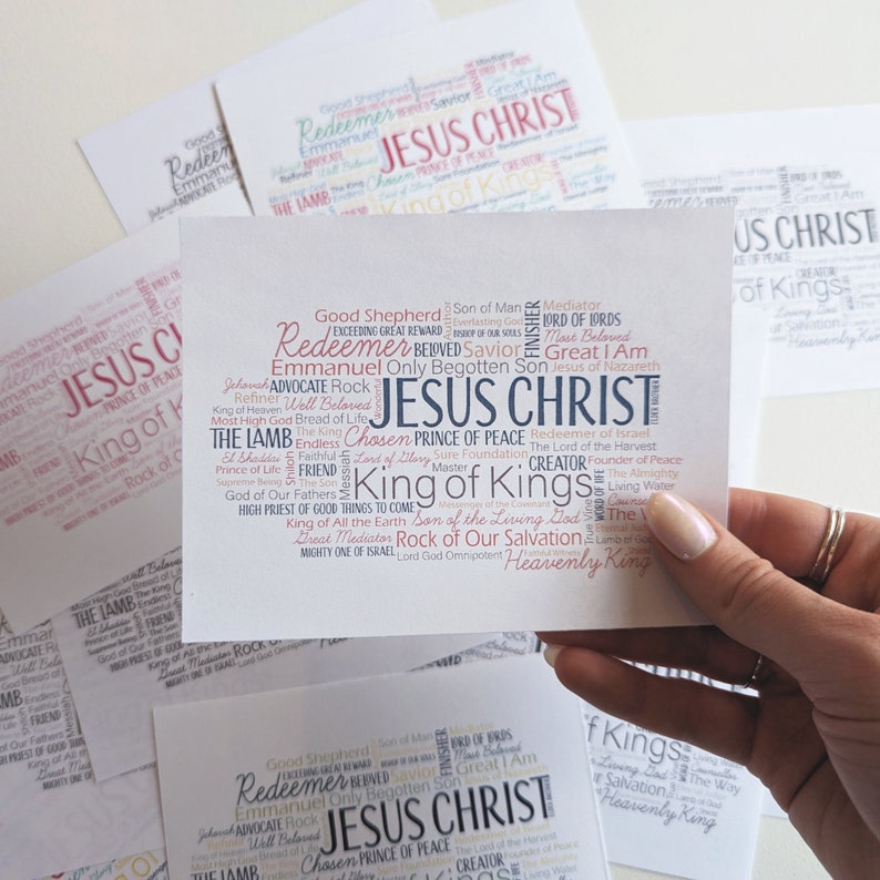 Names of Jesus Christ Word Cloud Bible Study Printable Inspirational ...