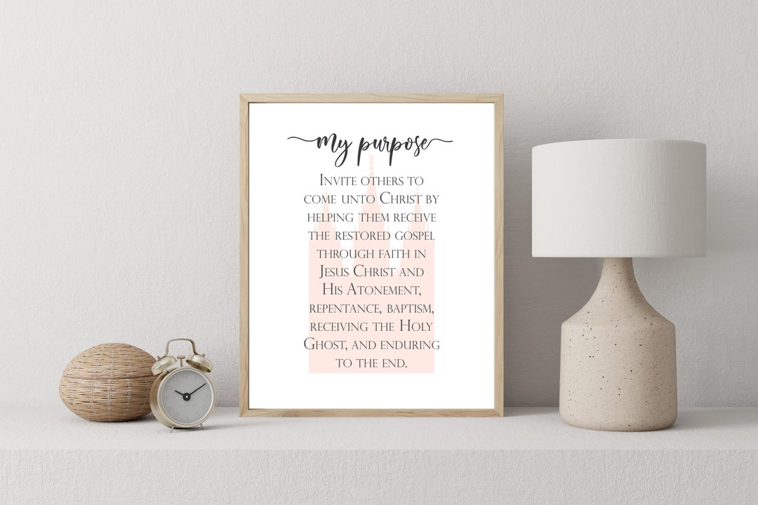 LDS Missionary Purpose Digital Print Instant Digital Download ...