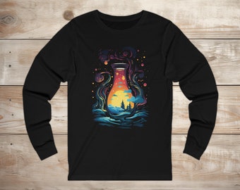 Nature Potion Jersey Long Sleeve Tee - Camping Hiking Outdoors Forest Themed Long Sleeve Shirt Gift for Campers, Hikers & Nature Lovers