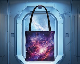 Heart of the Galaxy Tote Bag - Galactic Tote Bag, Space Design Tote, Astronomy Bag, Celestial Accessories, Cosmic Accessories, Galaxy, Space