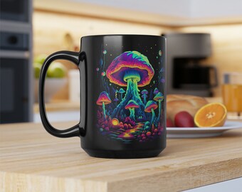 Trippy Mushroom Forest 15oz Coffee Mug