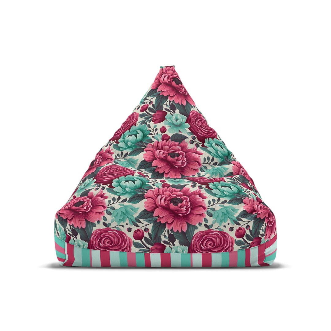 Flower Painting Artwork - Sustainably Made Bean Bag Chair Cover