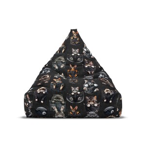 Copy of Cats in Pockets Bean Bag Chair Cover for Home and Bedroom Decor Seating