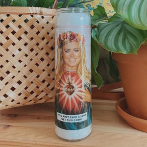Saint Gemma Collins Prayer Candle: Scented Vegan Soy Wax, Handmade in UK