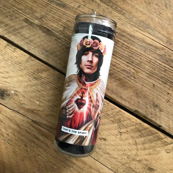 Saint Oli Sykes Prayer Candle: Scented Vegan Soy Wax, Handmade