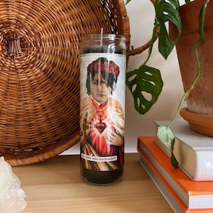 Saint Gerard Prayer Candle - Scented Soy Wax [ 8&quot; Tall Glass Jar Candle - 120hr Burn Time - 26oz - Choice of Colours & Scents ]
