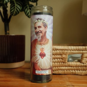 Saint Serj Prayer Candle: Scented Vegan Soy Wax, 120hr Burn