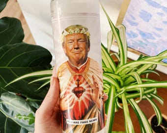 Saint Trump Prayer Candle: Scented Soy Wax, 120hr Burn