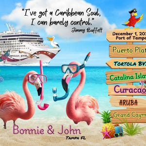 Personalized NCL Cruise Door Magnet: Caribbean Soul Design
