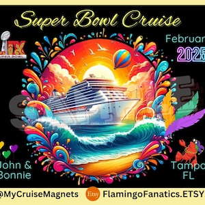 Personalized Super Bowl 2025 Cruise Door Magnet