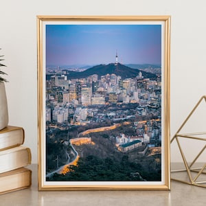 Seoul Korea Fine Art Photography, City Life at Night Picture, Korean Wall Art, Canvas Print