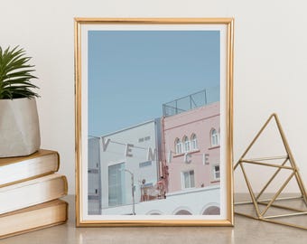 Venice Beach Sign Fine Art Photography, Relaxing Beach Print, Los Angeles Wall Decor, Canvas Print