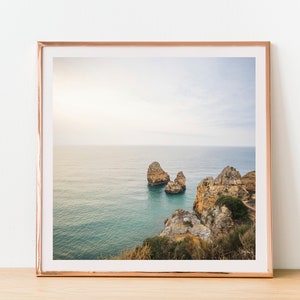 Algarve Coast Fine Art Photography, Relaxing Beach Print, Minimalist Wall Decor