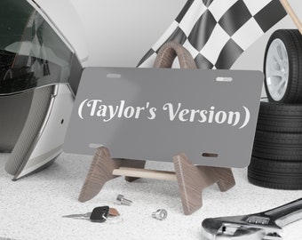 Taylor's Version Graue Front Car Vanity Plate
