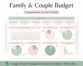 Family Budget Spreadsheet Planner Annual Budget Google Sheets Monthly Biweekly Budget Tracker Couple Financial Planner Bill Calendar Sheet