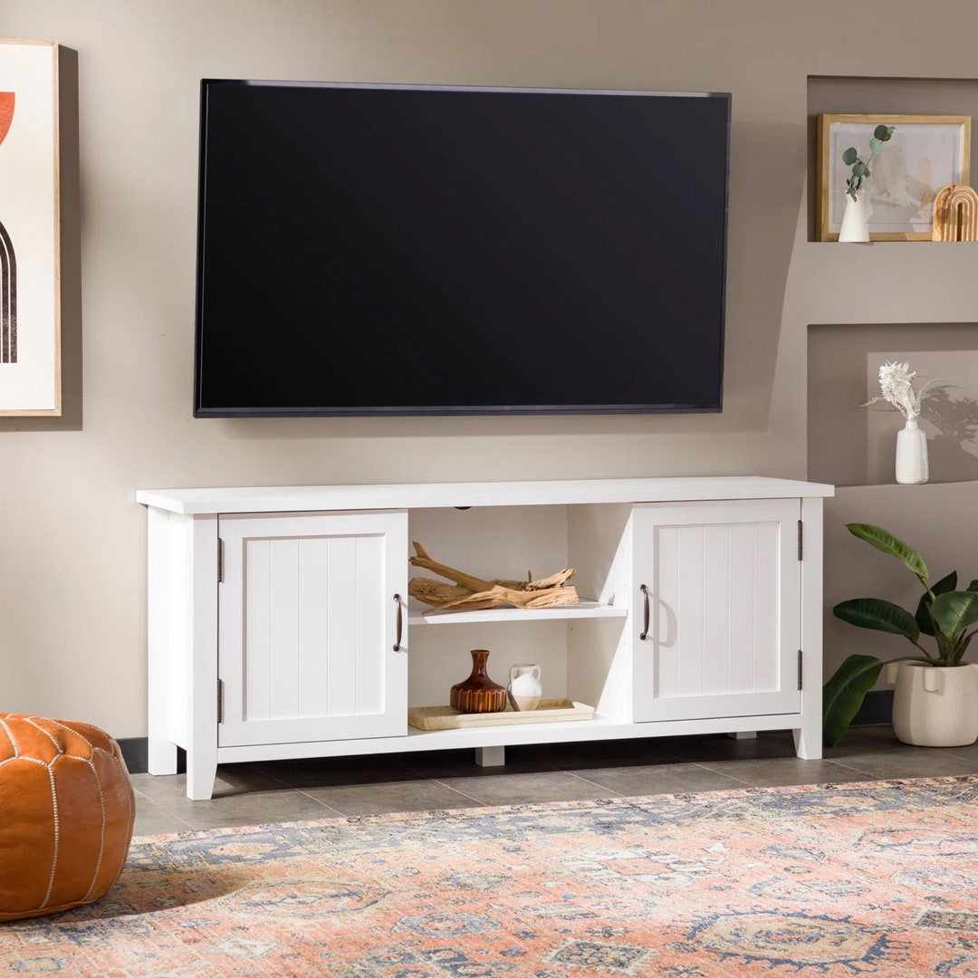 Solid White TV Stand for Tvs up to 65 Inches TV Stand With Etsy