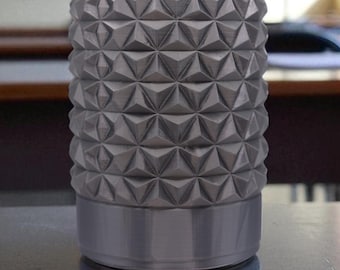Epcot Spaceship Earth-Inspired Pencil Holder – 3D Printed Geometric Desk Organizer