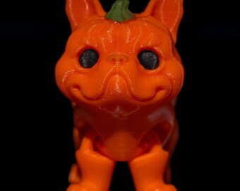 Pumpkin Dog 3D Printed Figure (Articulated)