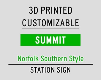 Norfolk Southern Style Station Sign (Customizable)