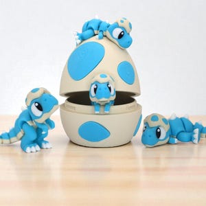 Articulated Baby T-Rex Dinosaur & Egg: 3D Printed Fidget Toy