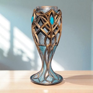 Customizable Enchanting Hand Painted Elven Goblet - Unique Tableware for Fantasy Lovers