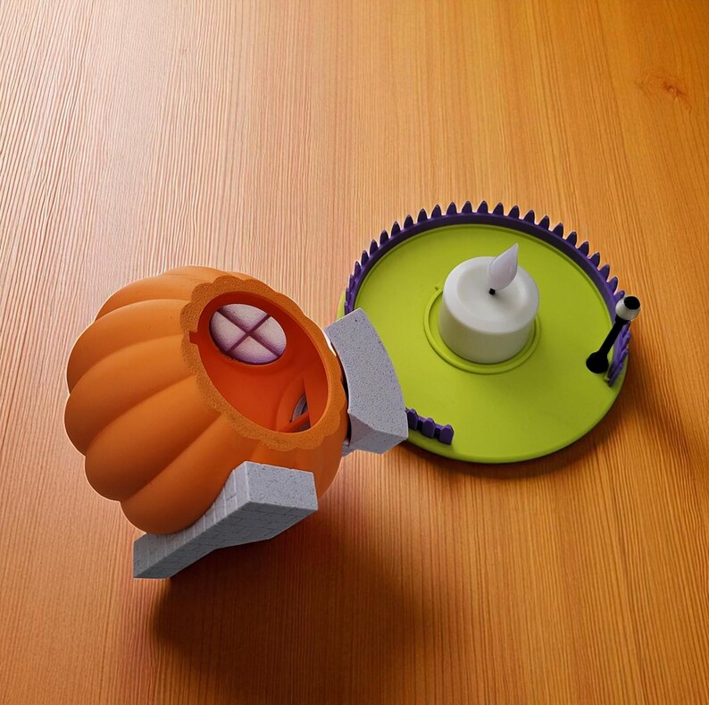 Pumpkin Fairy House Tealight Lantern – 3D Printed (Indoor PLA or Outdoor PETG Options) bild 3