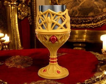Royal Goblet 3D Printed, King Queen Tableware, Unique Drinkware, Royal Decor, Statement Piece