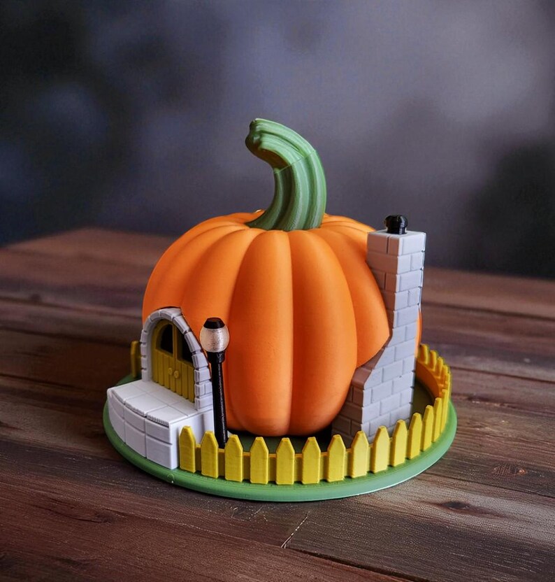Pumpkin Fairy House Tealight Lantern – 3D Printed (Indoor PLA or Outdoor PETG Options) bild 6