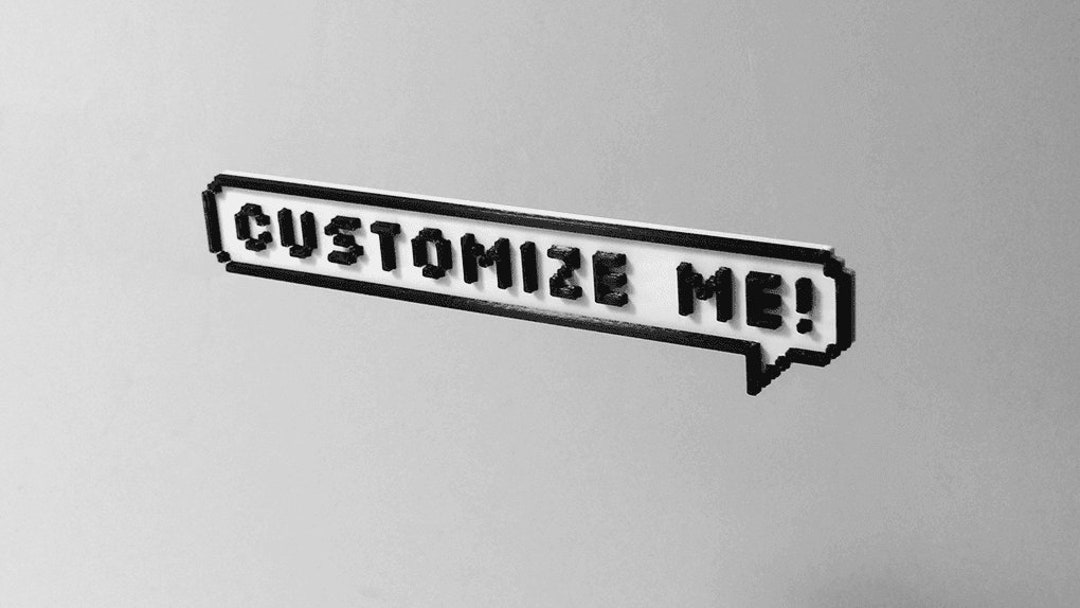 Customizable 8-bit Sign - Etsy