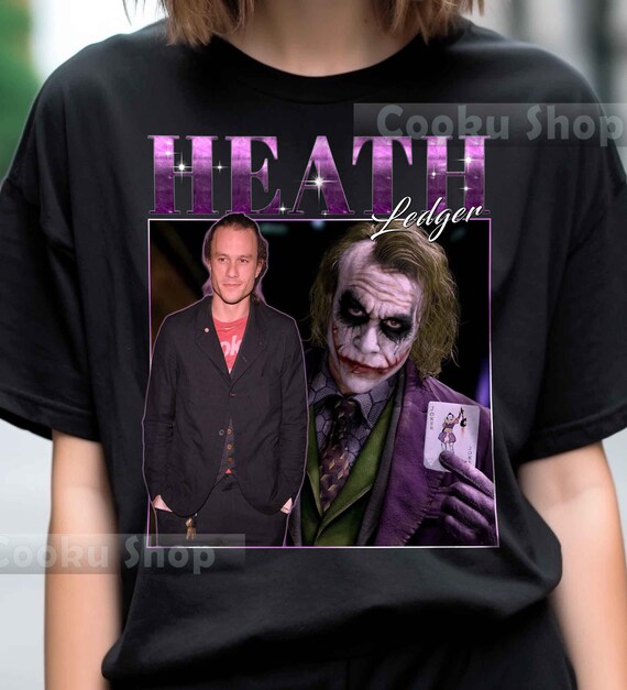 Retro Heath Ledger Tshirt Heath Ledger Hoodie Heath Ledger Sweatshirt Heath Ledger Vintage Shirt Movie Character Tee Etsy