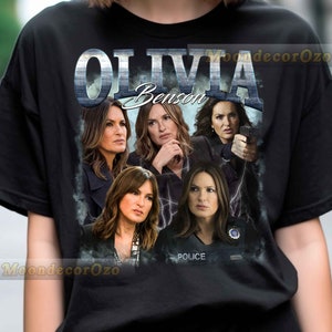 Maglietta retrò di Olivia Benson, felpa con cappuccio di Olivia Benson, felpa di Olivia Benson, maglietta a gamba larga in stile rock di Olivia Benson