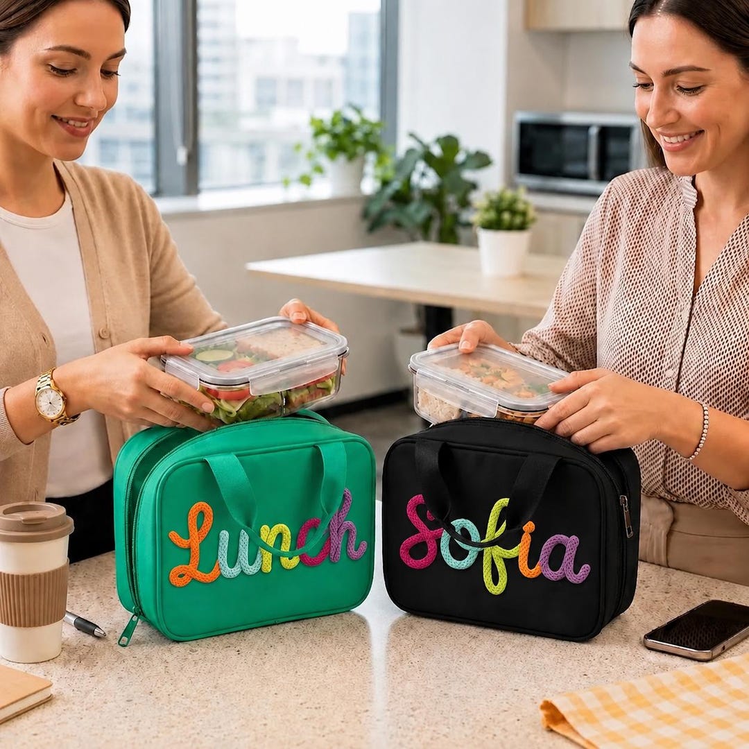 Personalized Insulated Lunch Bag for Kids & Adults, Custom DIY Name ...