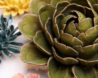 Ceramic Flower Wall Decor: Botanical Wall Hanging Art