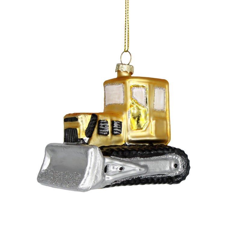 Chive Ceramics Studio Bulldozer Ornament - Thumbnail 4