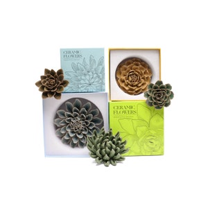 Keramik Blumen Wanddekor: Moderne Blumenskulptur, Schlüsselloch hängend