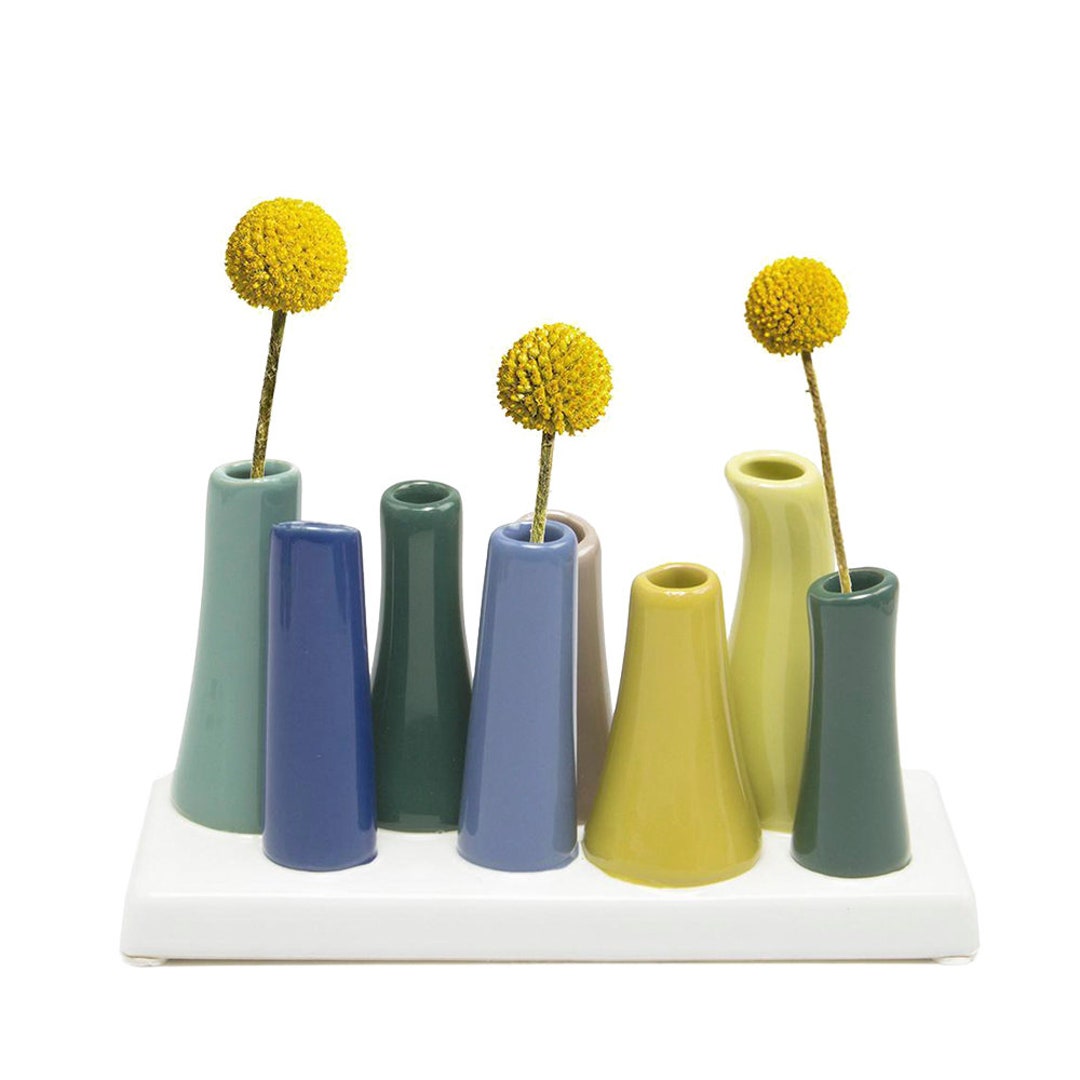 Modern Ceramic Bud Vase: Colorful Floral Arrangement With 8 Tubes - Etsy