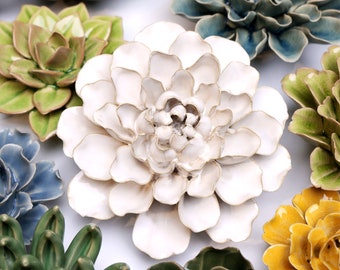 Ceramic Flowers With Keyhole For Hanging On Walls Collection 13 - B