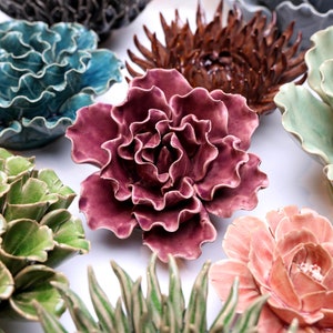Ceramic Flower Wall Decor Nursery Sea Lettuce Medium
