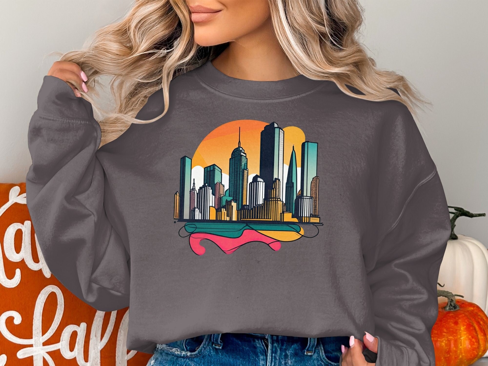 Nyc Skyline Sweater - Etsy