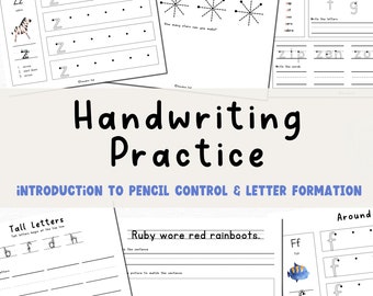 Handwriting Practice Workbook - 120+ Letter Tracing Worksheets for Preschool