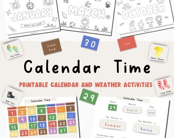 Preschool Calendar Time Activity - Printable Worksheets