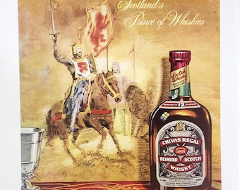 Vintage 1956 Chivas Regal Scotch Whiskey Print Ad
