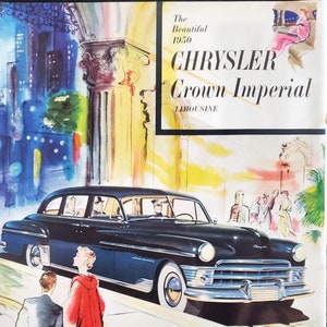 Vintage 1950 Chrysler Crown Imperial Print Ad